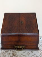 Antique Walnut Stationery Cabinet Writing Box  By Fuller and Jackson.