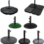 Large Umbrella Parasol Base Stand Square Round Patio Plastic Concrete Weight