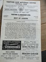 Tooting And Mitcham V Rest Of The League 20th August 1960 L7