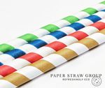 Bulk Paper Straws 6mm x 200mm - 1000 /5000 /10000 Eco Friendly. Stripe Straws UK