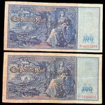2x 1910 Germany 100 Mark Banknote World War 1 WW1 WWI Currency Antique Relic