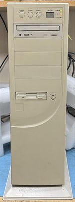 AMD K6 266 CPU Vintage Retro Full Tower Server or PC, 64MB RAM, SCSI, Serial,BNC