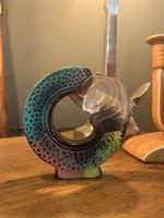 Kosta Boda Kjell Engman Signed Art Glass Sculpture Face Crystal Sweden