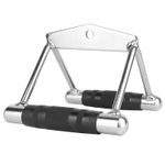 Double Seated V Row Close Grip Handle Multi Gym Cable Attachment Bar Twin Lat