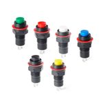 10mm Micro Small 2 Pin Round Push Button Momentary/Latching Switch 6 Color