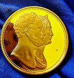 Nicholas 1 + Alexandra 10th anniversary medallion, of coronation see description