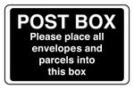 Post Box Please Place All Envelopes And Parcels Into This Box Safety Design 5