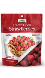 DJ & A DJ&A Freeze Dried Strawberries 25g - 10 Pack