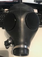 Israeli S10 FM12 Gas Mask Black Sensory deprivation removable covers for fetish