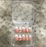 Press-On Nails Pre-Designed mummy, ghost and french top design size small