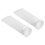 2pcs 4'' Ring Filter Socks 1 Micron Mesh Bags Pool Skimmer Basket White