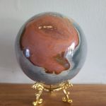 Polychrome Jasper Sphere On Stand 90mm Healing Crystal New Imported Madagascar