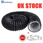 Hon&Guan 3in-8in Flexible Duct Ventilation Extractor Fan Vent Hose Pipe 2.5M-10M