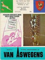 South Africa v France 2nd Test - 28 June 1975 at Pretoria RUGBY PROGRAMME