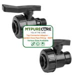Plastic Ball Valve BSP1.25-1.5"|HDPE Threaded Inline Tap Male Female Fitting