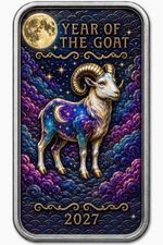 2027 Year of the Goat Celestial Lunar 1 oz Silver Bar PAMP w/COA (PRE-ORDER)
