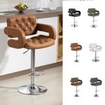 Bar Stool Kitchen Breakfast Barstool Seat with Metal Base Refurbished