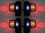 2X Led Side Marker Lights Stalk Outline Lamp Indicator Trailer Truck 12/24v