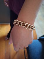 9ct Rose gold open curb link bracelet