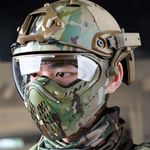 Tactical Head-mounted /Helmet Type Full Face Mask Lens mask
