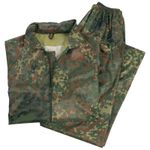 WATERPROOF RAIN SUIT RAINPROOF HOODED COMBAT FISHING SET FLECKTARN CAMO S-XXL