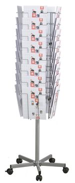 Twinco A4 32 Compartment Floor Standing Mobile Literature & Brochure Holder
