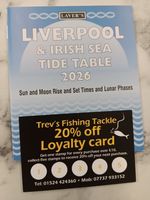 ****2026**** LAVER'S LIVERPOOL & IRISH SEA TIDE TABLE. SUN & MOON TIMES