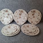 Royal Doulton Old Leeds Sprays Dinner SET Of 5. Dinner Plates, Side Plate, Ect