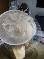 smart ladies cream large 15" wedding hatinator