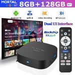 2026 Android TV Box Media Player 16.0 8GB RAM 128GB 4K 8K Dual WiFi UK Stock