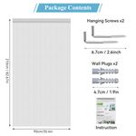 214x90cm Aluminium Door Fly Screen Metal Chain Curtain Blind Insect Blinds  UK