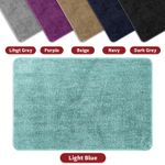 Vinsani Bath Mat Non Slip Bathroom Mat Soft Fluffy Microfiber Washable Rug
