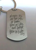 Ozzy Osbourne Crazy Train  Lyrics Stainless Steel Keyring Black Sabbath