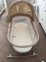 Kinderkraft Grey 3-in-1 Baby Crib, Cradle, Travel Cot