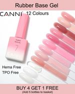 CANNI® Hema Free Camouflage Rubber Base Gel UV LED Nail Gel Polish Clear Pink