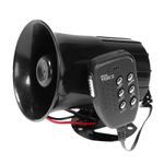 Car Siren Horn 6 Tone Sound Siren with Microphone Amplifier Electric Horn 12V