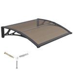 Front Door Canopy Outdoor Awning 100x80cm,Window, Patio or Porch Rain Shelter