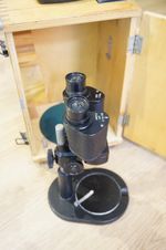 BM-51-2 Stereo Microscope 8.75x with Wooden Case Vintage USSR Soviet Era БМ-51-2