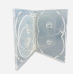 50 X CD DVD BLU RAY with 14 mm Spine Clear DVD 6-Way Plastic Case for 6 Discs