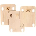 3 Pcs Classic Guitar Neck Shims 0.25/0.5/1 Degree Maple Plate Electric Guitar