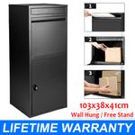 103CM Tall Parcel Delivery Drop Box Outdoor Post Box Package Secure Storage