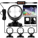 UK Plug Submersible LED Underwater Pond Lights Dimmable Aquarium Spotlights Lamp