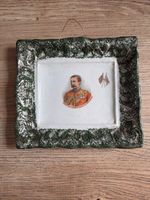 Antique commemorative Boer War spatterware plaque of General Sir Redvers Buller