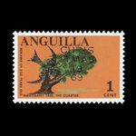 ANGUILLA 1969 : 1c. Mahogany Tree - Christmas Overprint [MNH] [SG63] [Sc78]