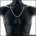 Mens Cuban Chain Necklace Silver Stainless Steel Curb Link 4mm 6mm 9mm 20" - 26"