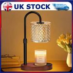 Candle Warmer Lamp Burner Melter Lamp with Two Bulb Dimmable Wood Base Lights UK