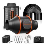 Spider Farmer 4"6" Inline Fan with Speed Controller Air Carbon Filter RJ12 Port