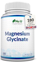 Nu U Nutrition Magnesium Glycinate 1000mg 180 Vegan Capsules High Strength UK