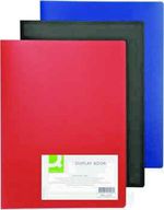 A4 Display Books  10 20 or 40 Clear Pockets in Red Blue & Black
