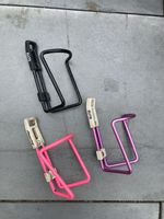3x Retro Mtb Bottle Cages Hot pink , Anodised Purple 3DV, Elite , Freeway